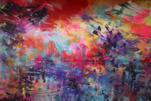 Detroit Z Garage Art - Bright Colors Brush Strokes