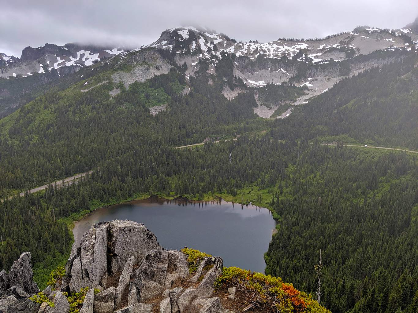 Lake Louise Faraway Rock Mount Rainier
