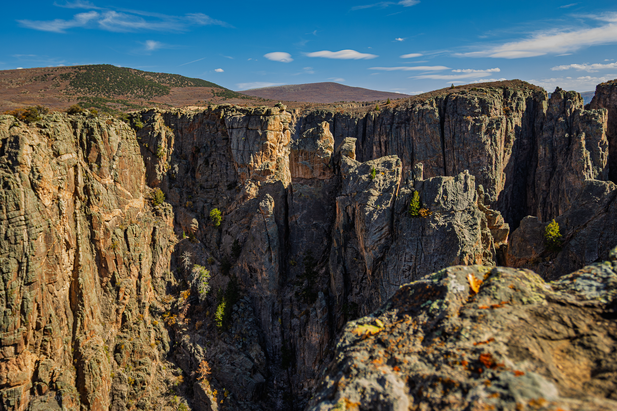 Rock canyon walls at Black Canyon of the Gunnison National Park