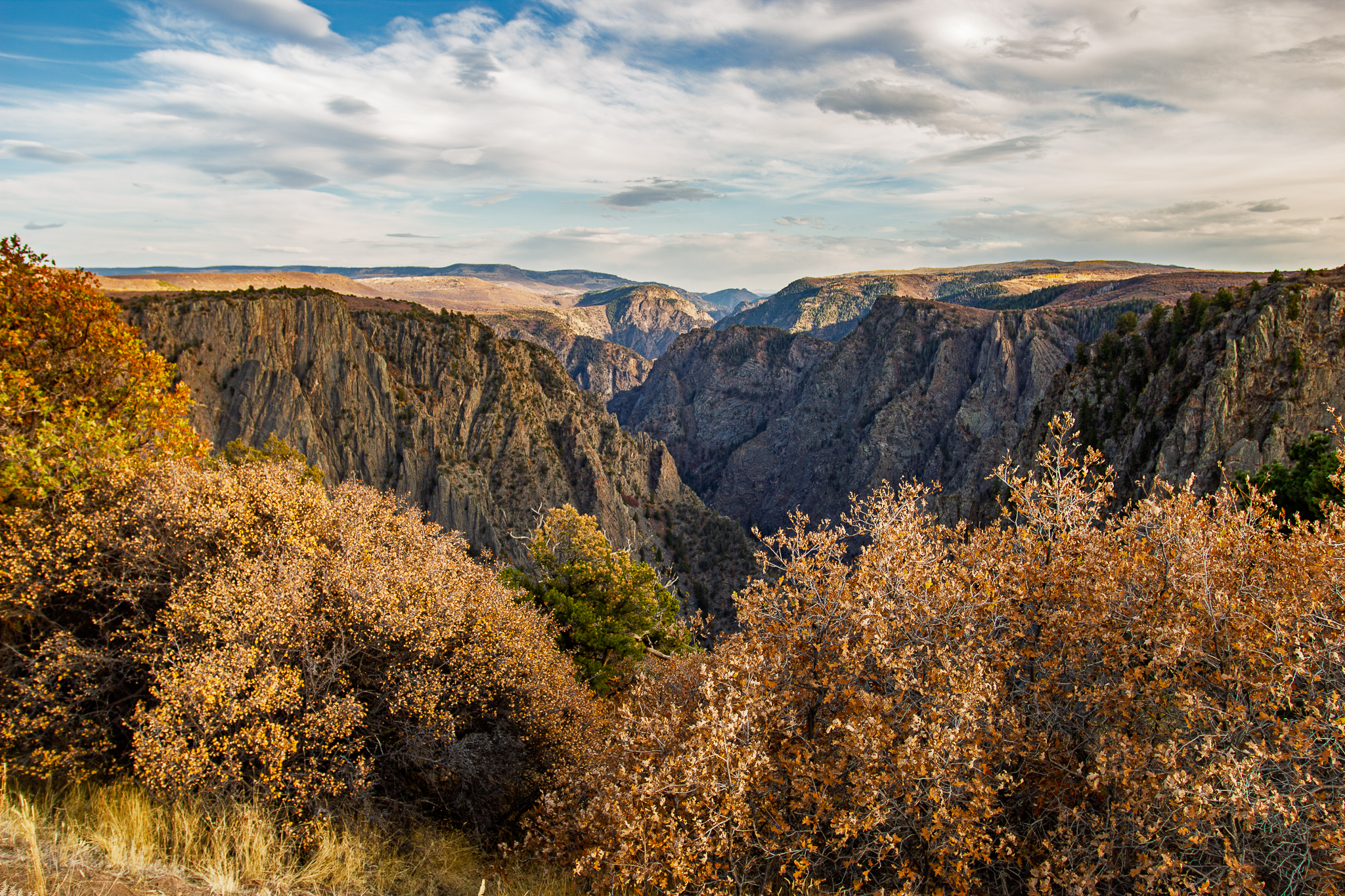Afternoon light at Black Canyon of the Gunnison National Park
