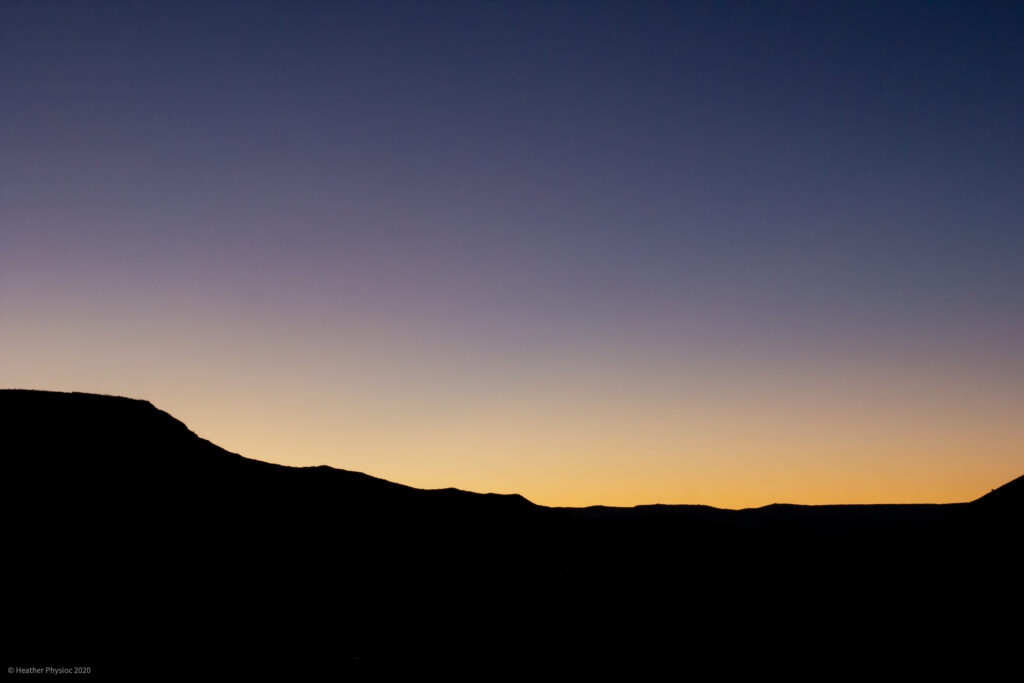 Sunset on Mountain Ridge in Antimony, Utah