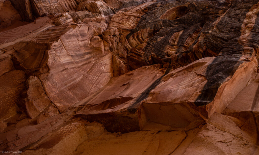 Jagged Desert Varnish Closeup at Capitol Reef National Park in Utah