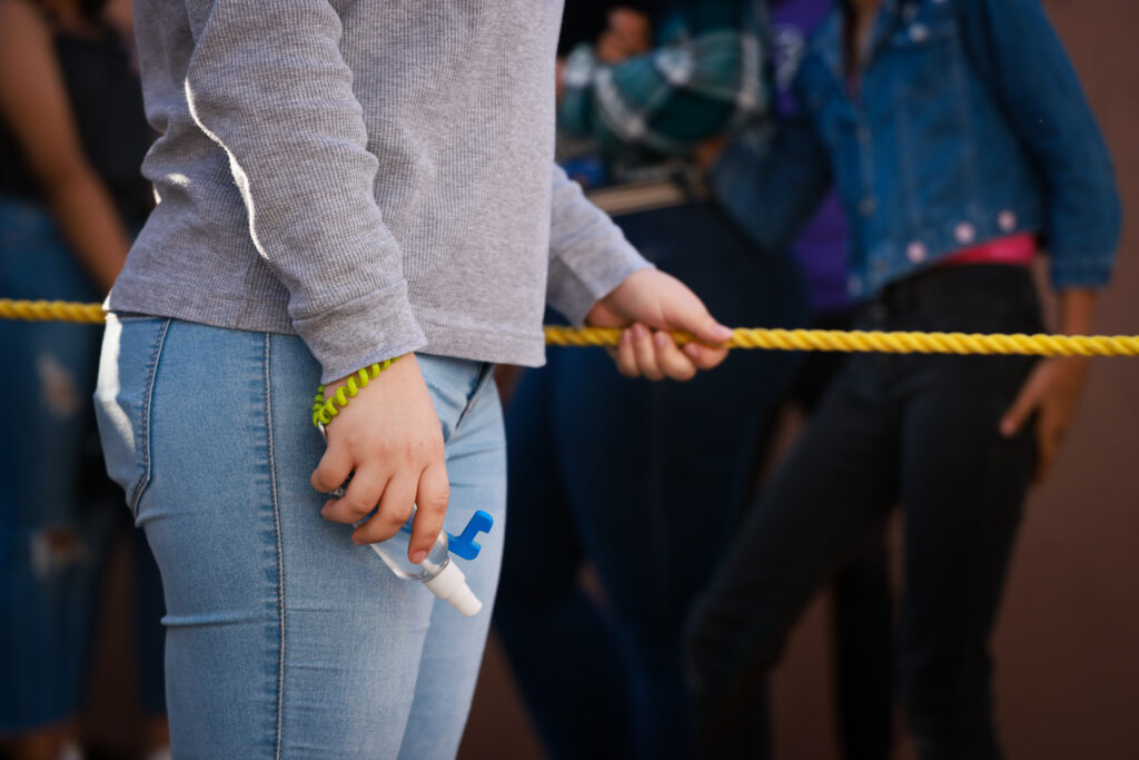 Voters Holding Rope in Line at Buenos Aires, Tegucigalpa, Honduras