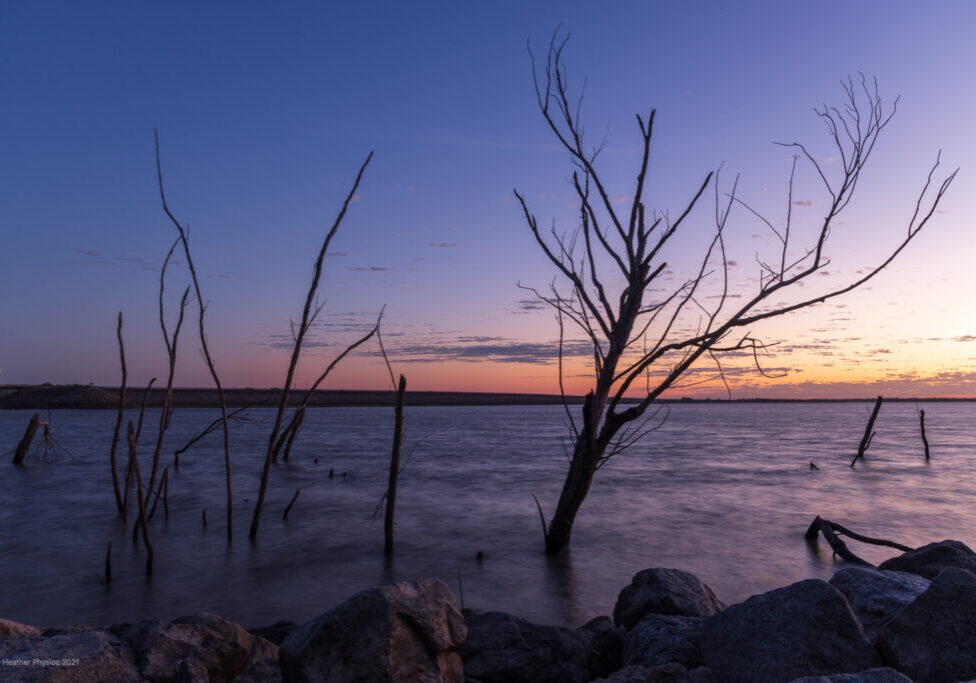 Sunset at John Redmond Reservoir on the Neosho River near New Strawn, KS